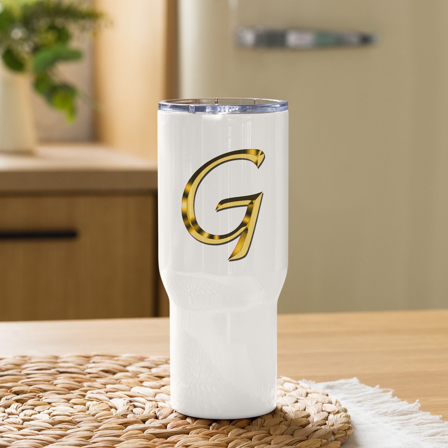 Buchstabe "G" - Reisebecher mit Griff