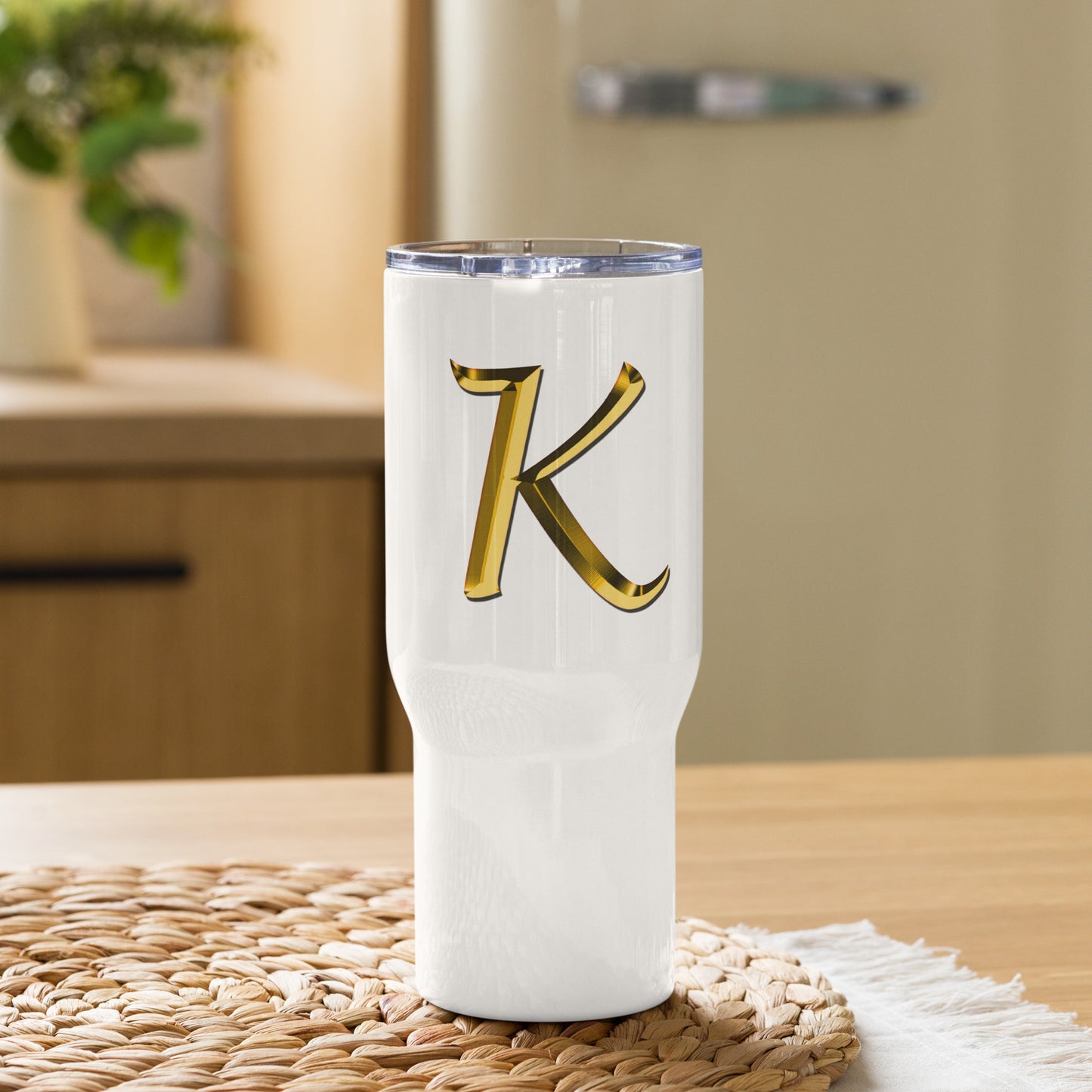 Buchstabe "K" - Reisebecher mit Griff
