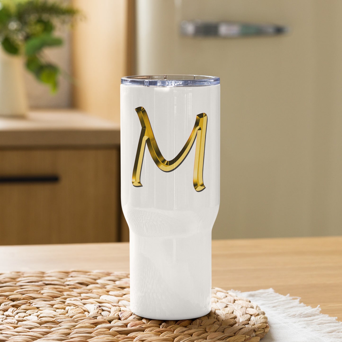 Buchstabe "M" - Reisebecher mit Griff