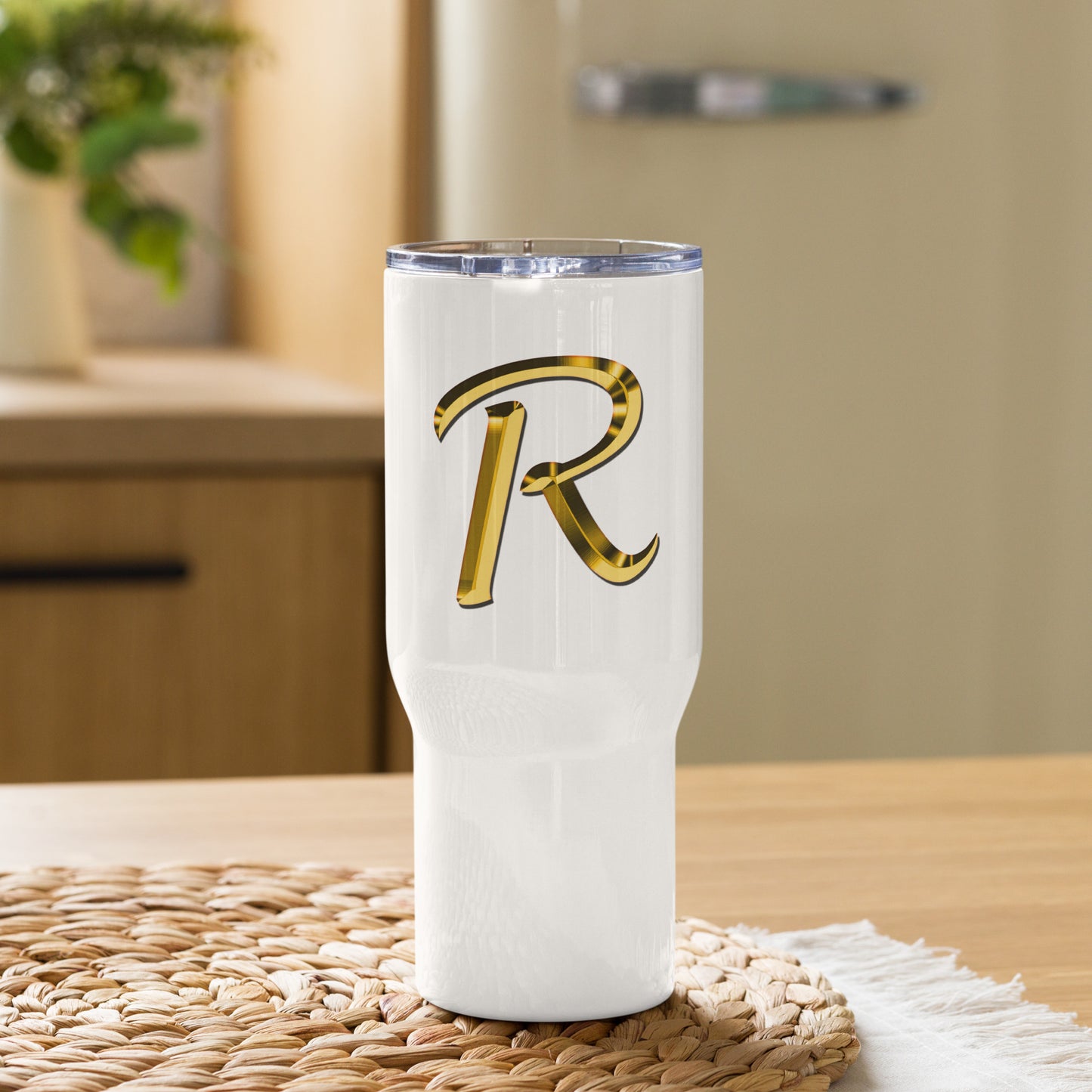Buchstabe "R" - Reisebecher mit Griff