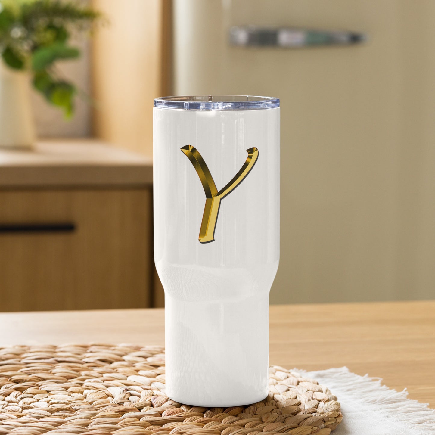 Buchstabe "Y" - Reisebecher mit Griff