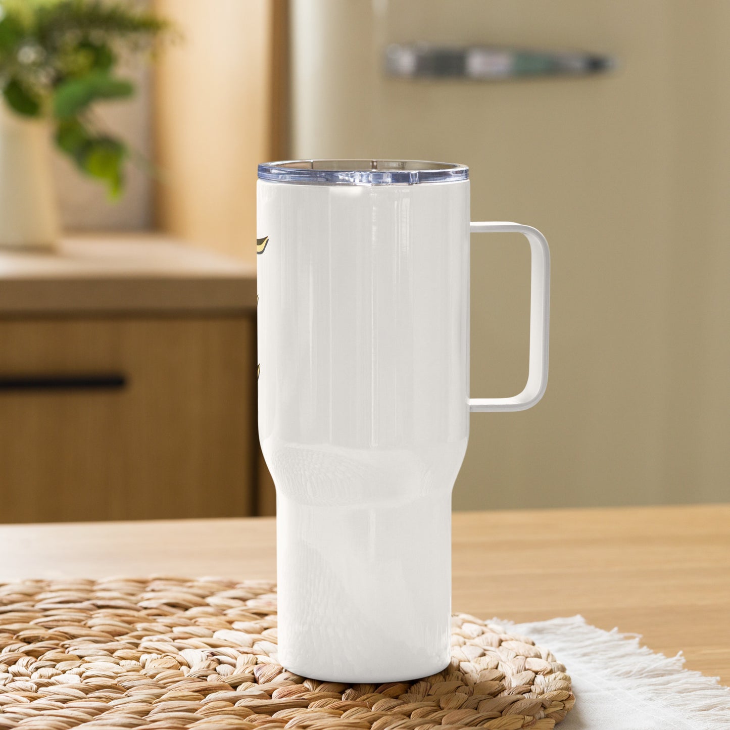 Buchstabe "E" - Reisebecher mit Griff