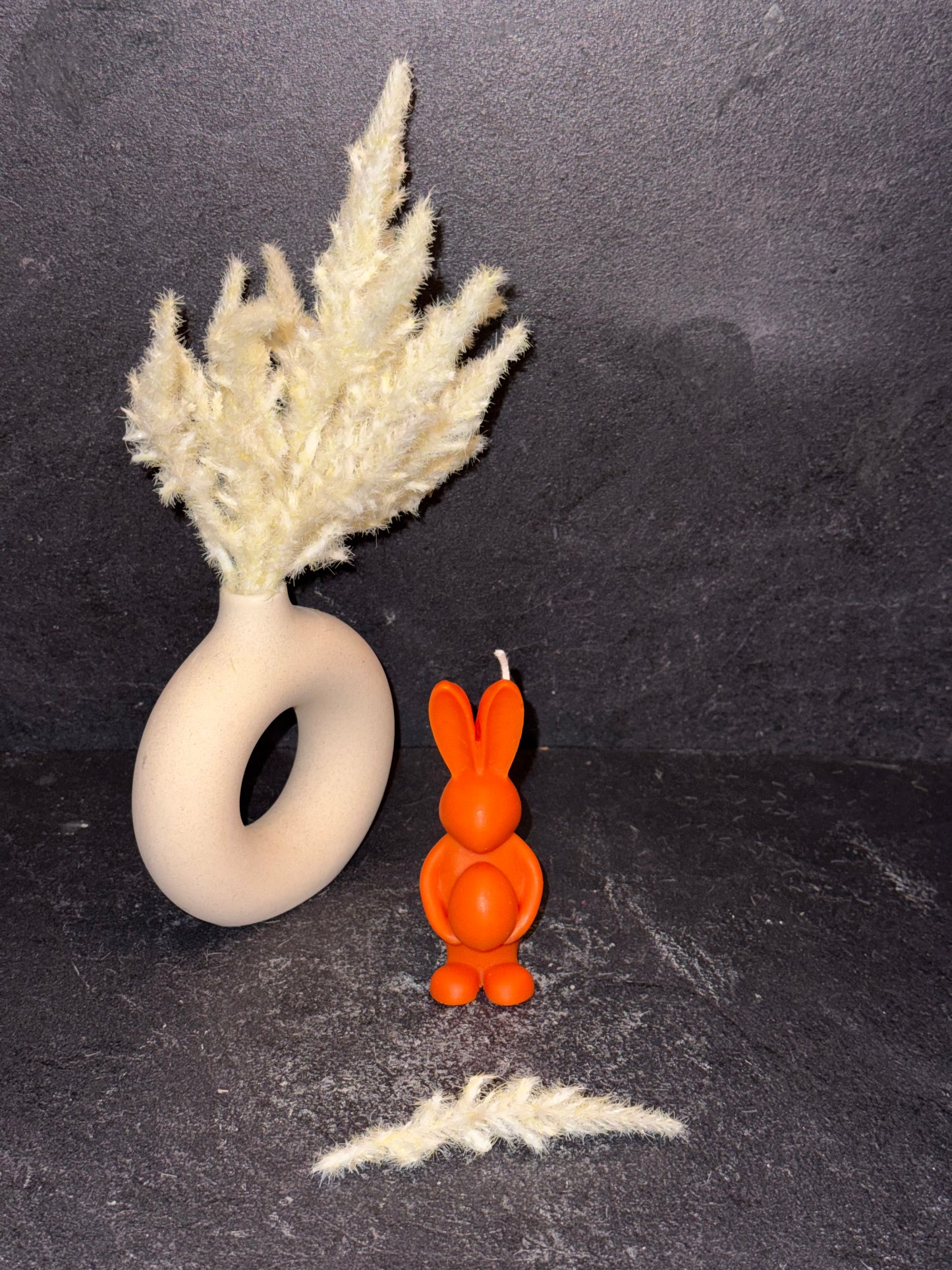 Osterhase mit Ei – Mini Kerze