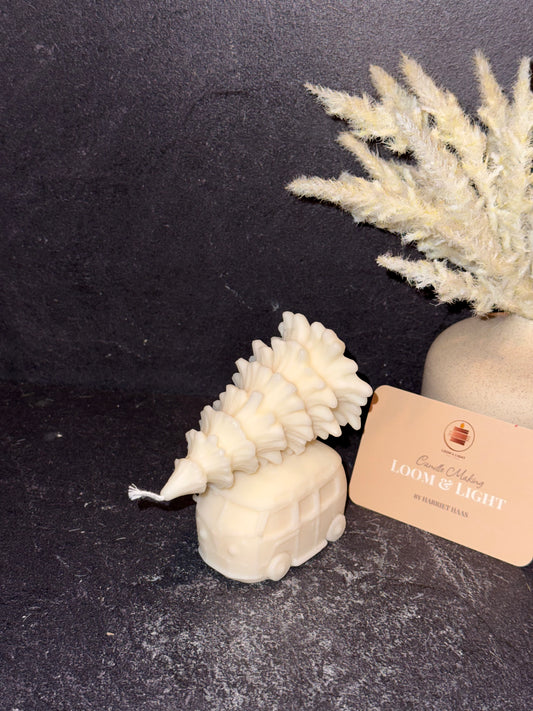 Winter Journey – Handgegossenes Kerzen-Set aus Rapswachs