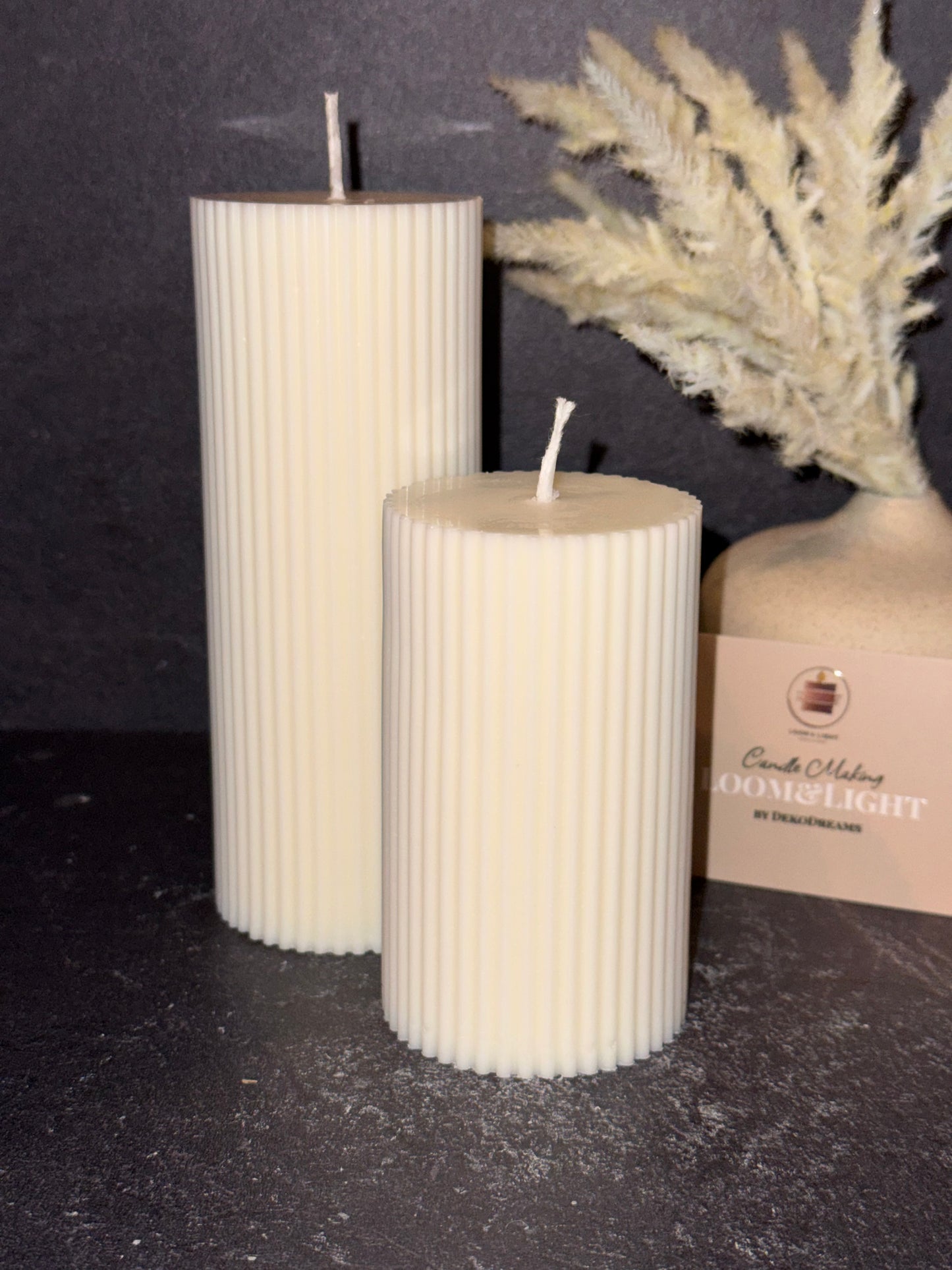 Stabkerze in Rillenform