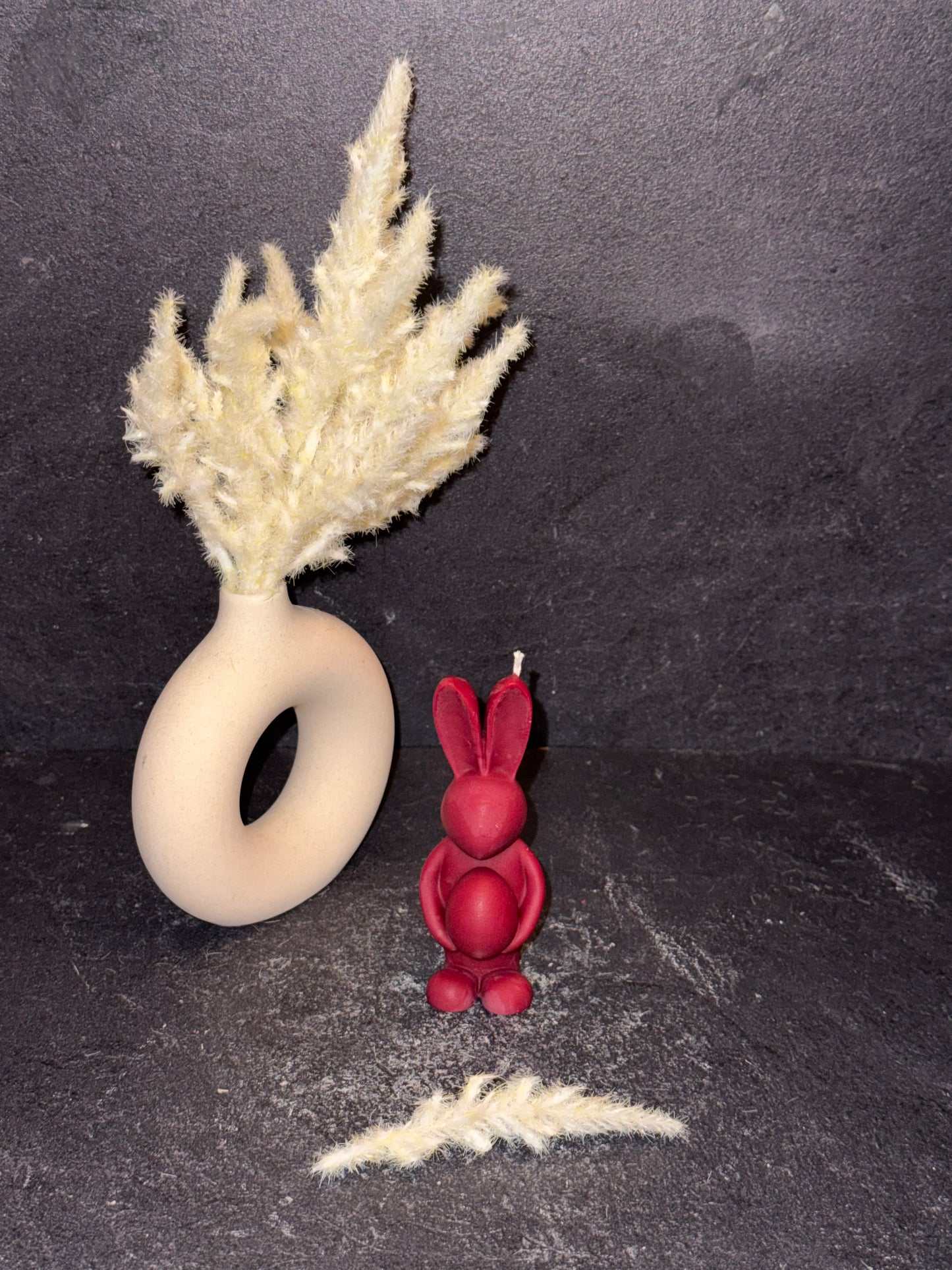 Osterhase mit Ei – Mini Kerze