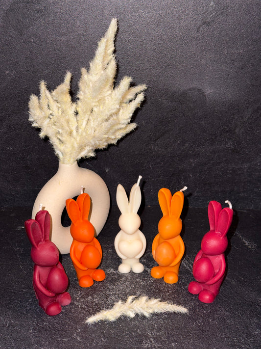 Osterhase mit Ei – Mini Kerze