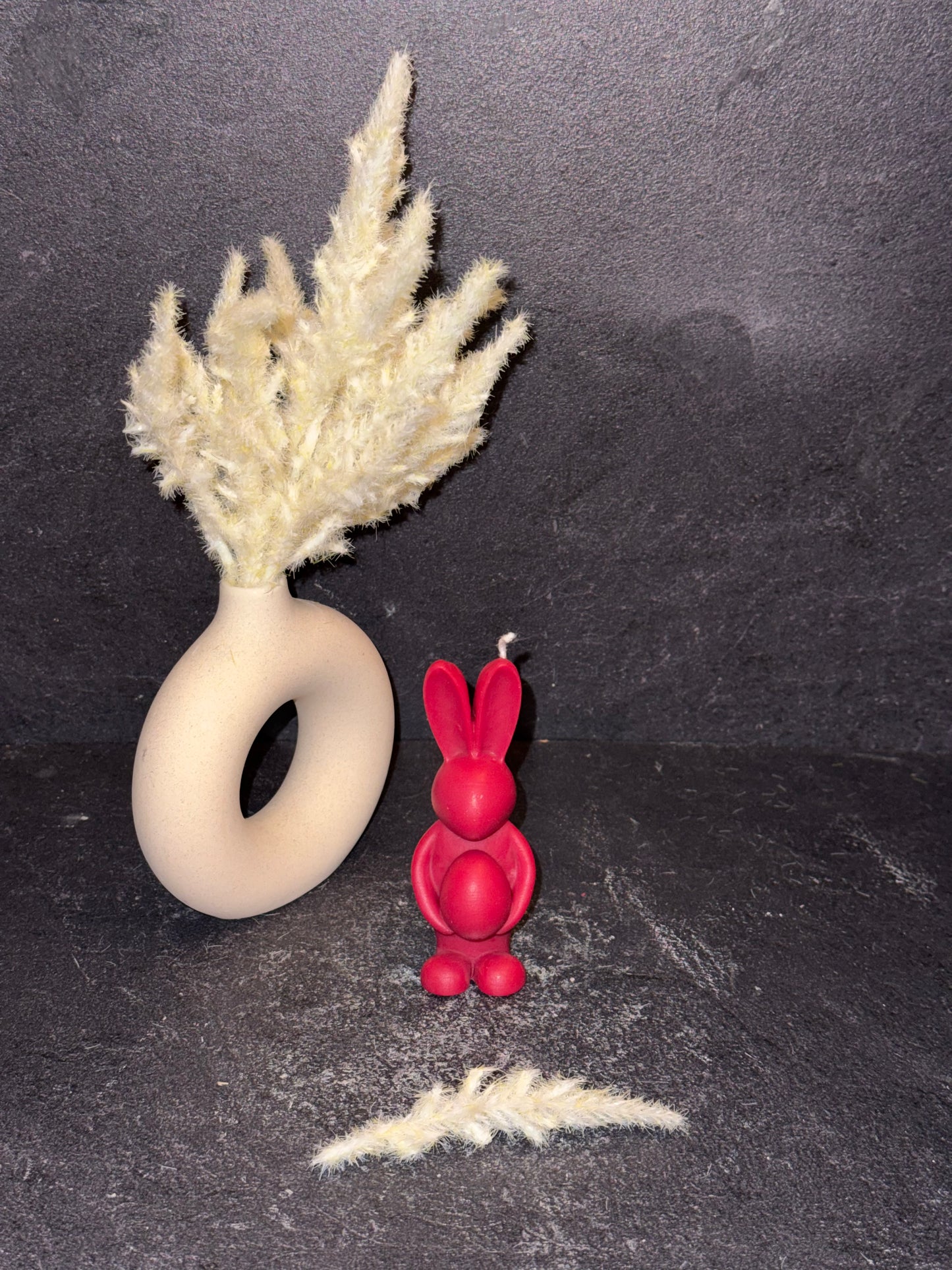 Osterhase mit Ei – Mini Kerze