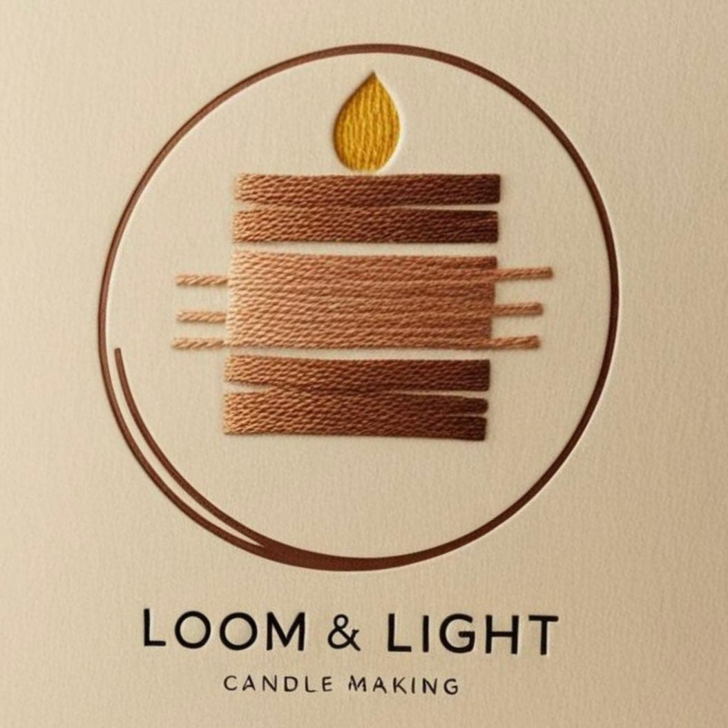 Stabkerze in Rillenform aus 100% Rapswachs by Loom & Light