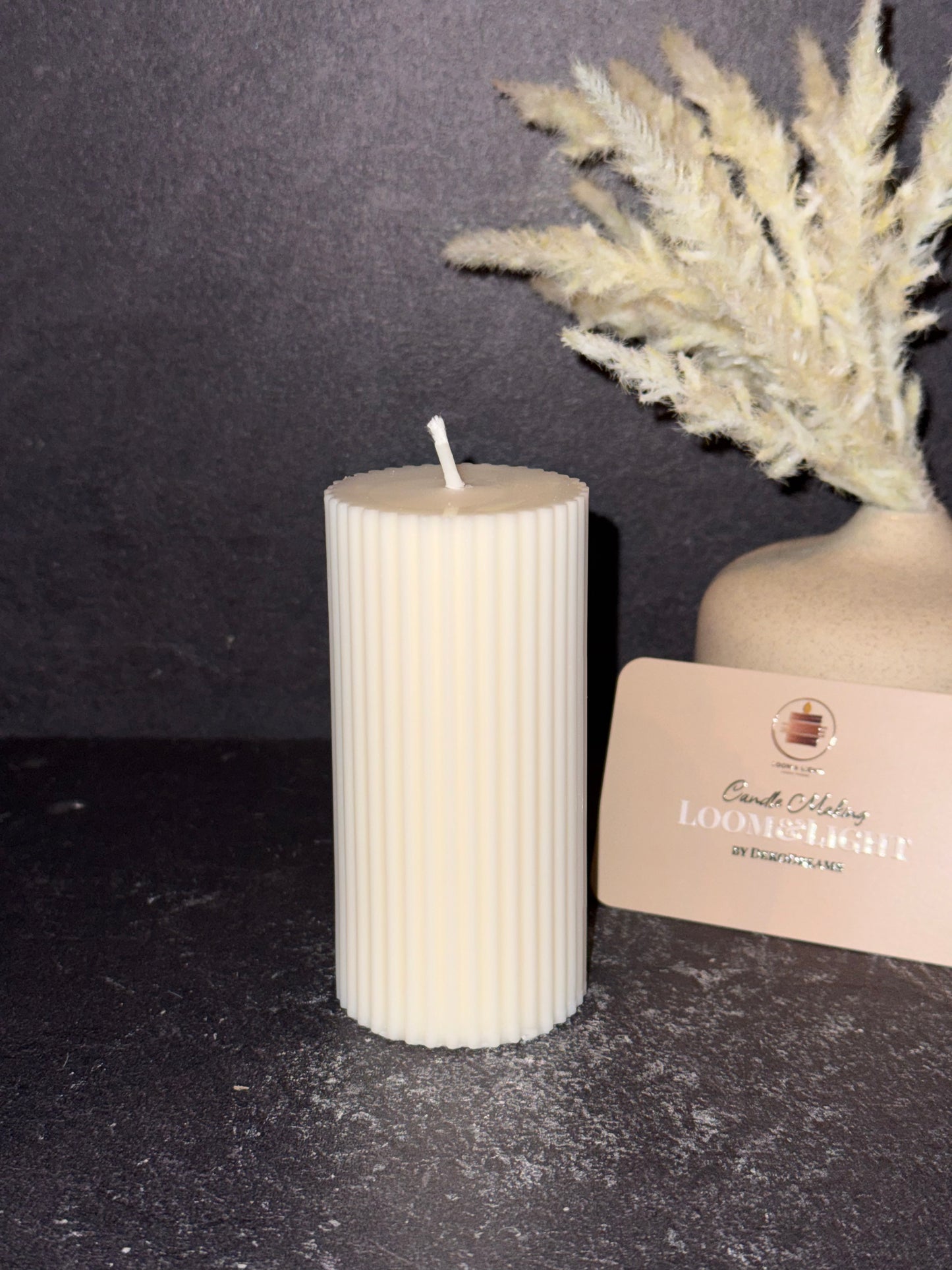 Stabkerze in Rillenform