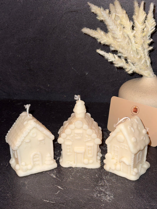 Weihnachtshaus-Kerzen