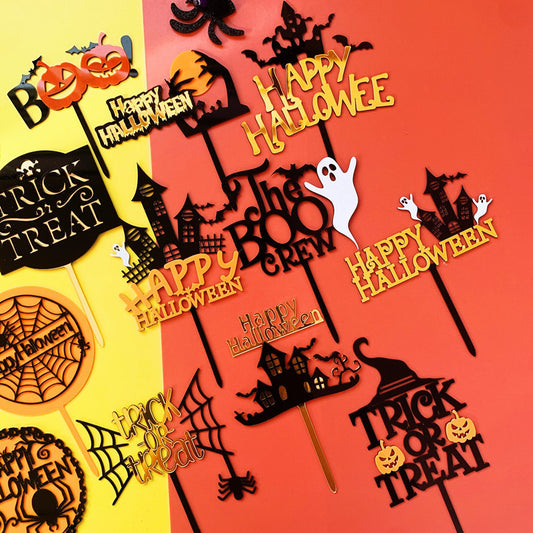 New Halloween Acrylic Cake Insert Card