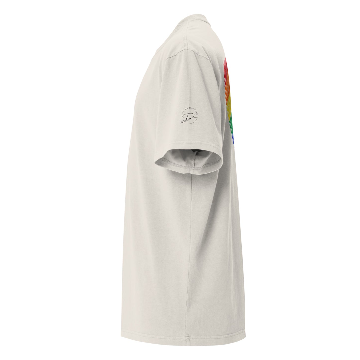 Oversized T-Shirt mit verwaschenem Look - Regenbogen 🌈