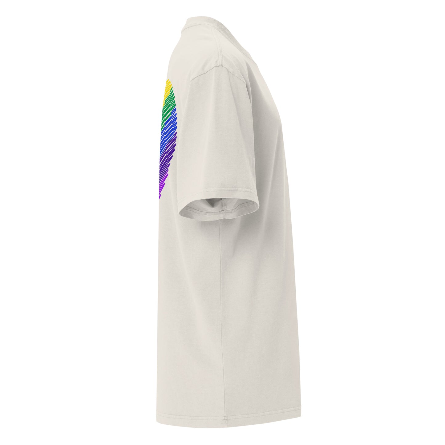 Oversized T-Shirt mit verwaschenem Look - Regenbogen 🌈